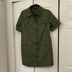 J. Crew Women's Utility shirt dress in Olive